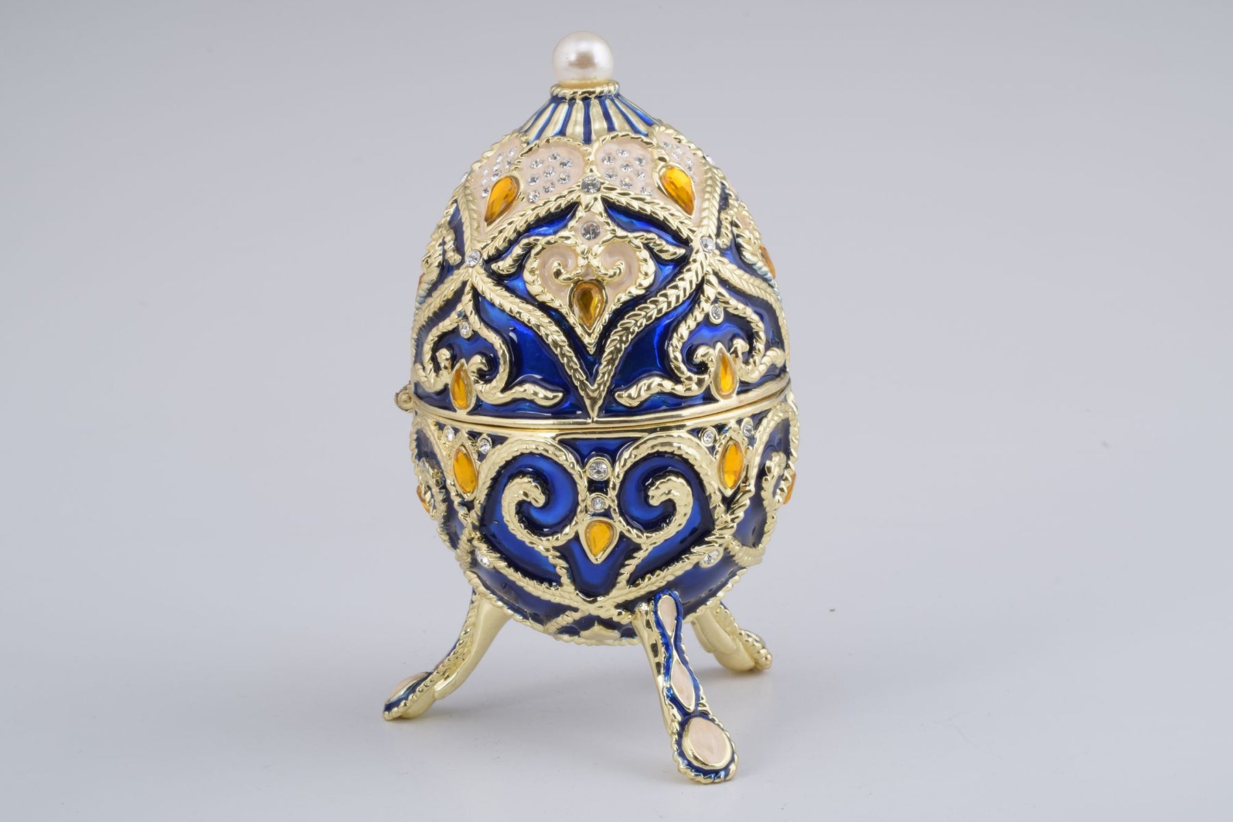Blue Faberge Music Playing Egg