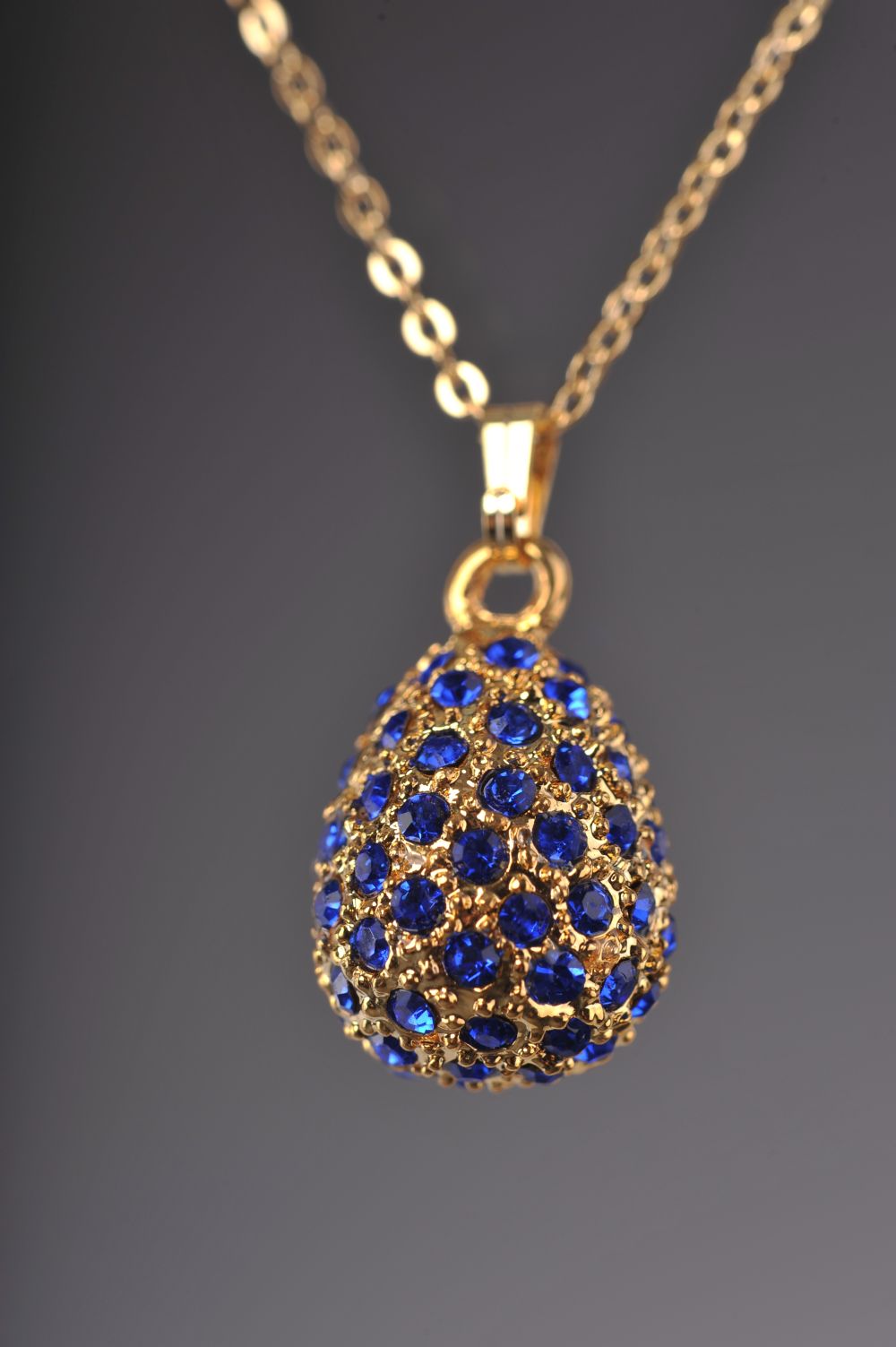 Blue Egg Pendant Necklace