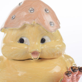 A chick hatches from an egg Trinket Box