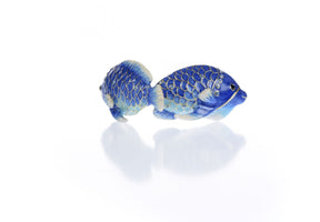 Boîte à bijoux poisson arc-en-ciel bleu