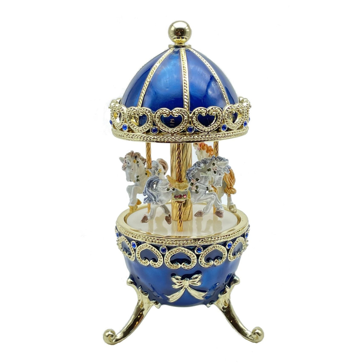 Œuf de Fabergé décoré en bleu