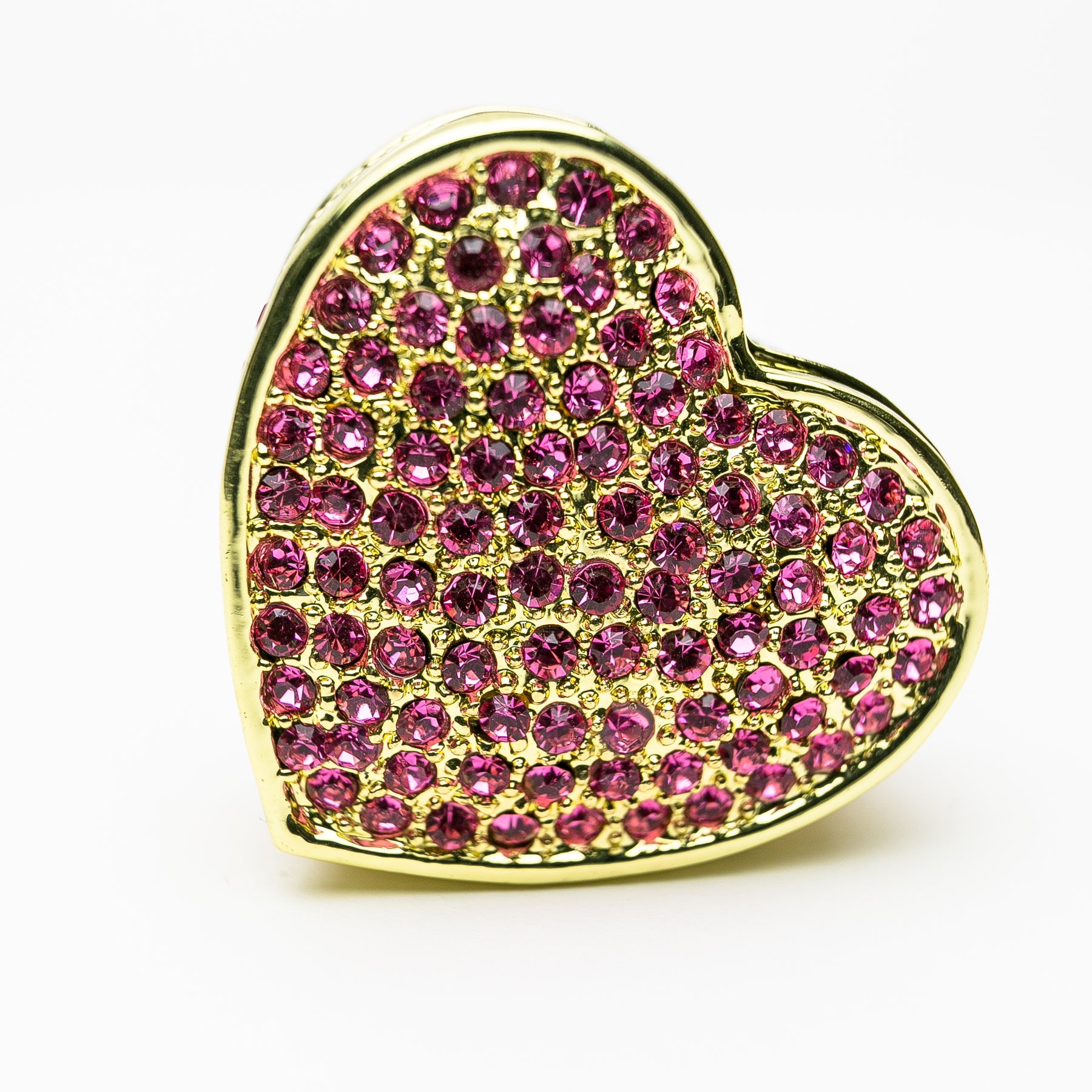 Golden Pink Heart Decorative Box