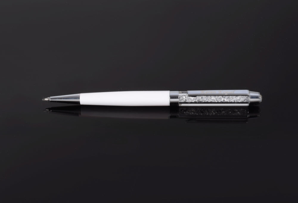 White Pen with Swarovski Crystals