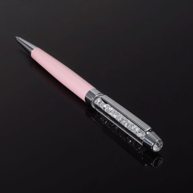 Rosa Stift mit Swarovski-Kristallen