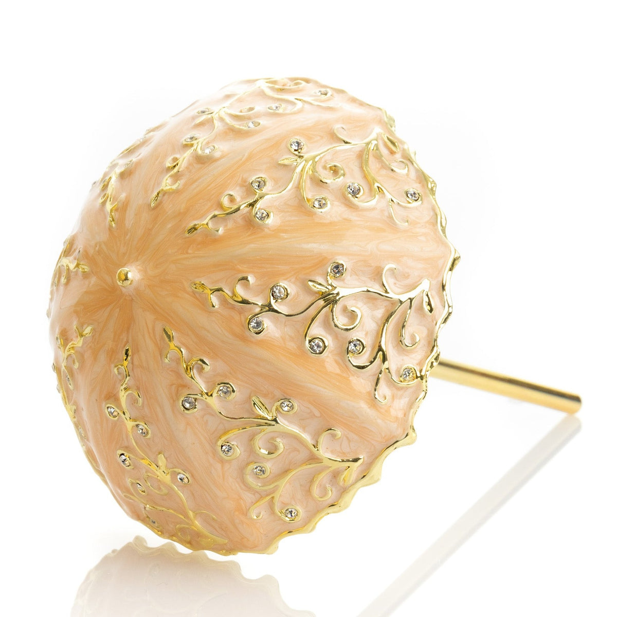 Boîte à bijoux parapluie rose faite à la main avec des cristaux Swarovski