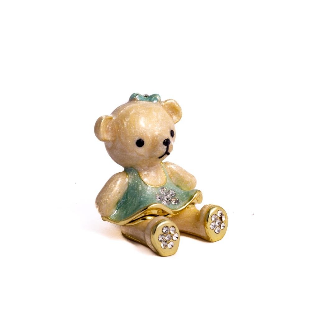 Teddy Bear with Turquoise Dress Baby Shower Keren Kopal