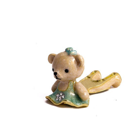 Teddy Bear with Turquoise Dress Baby Shower Keren Kopal