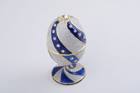 Keren Kopal Blue & White Faberge Egg  68.50