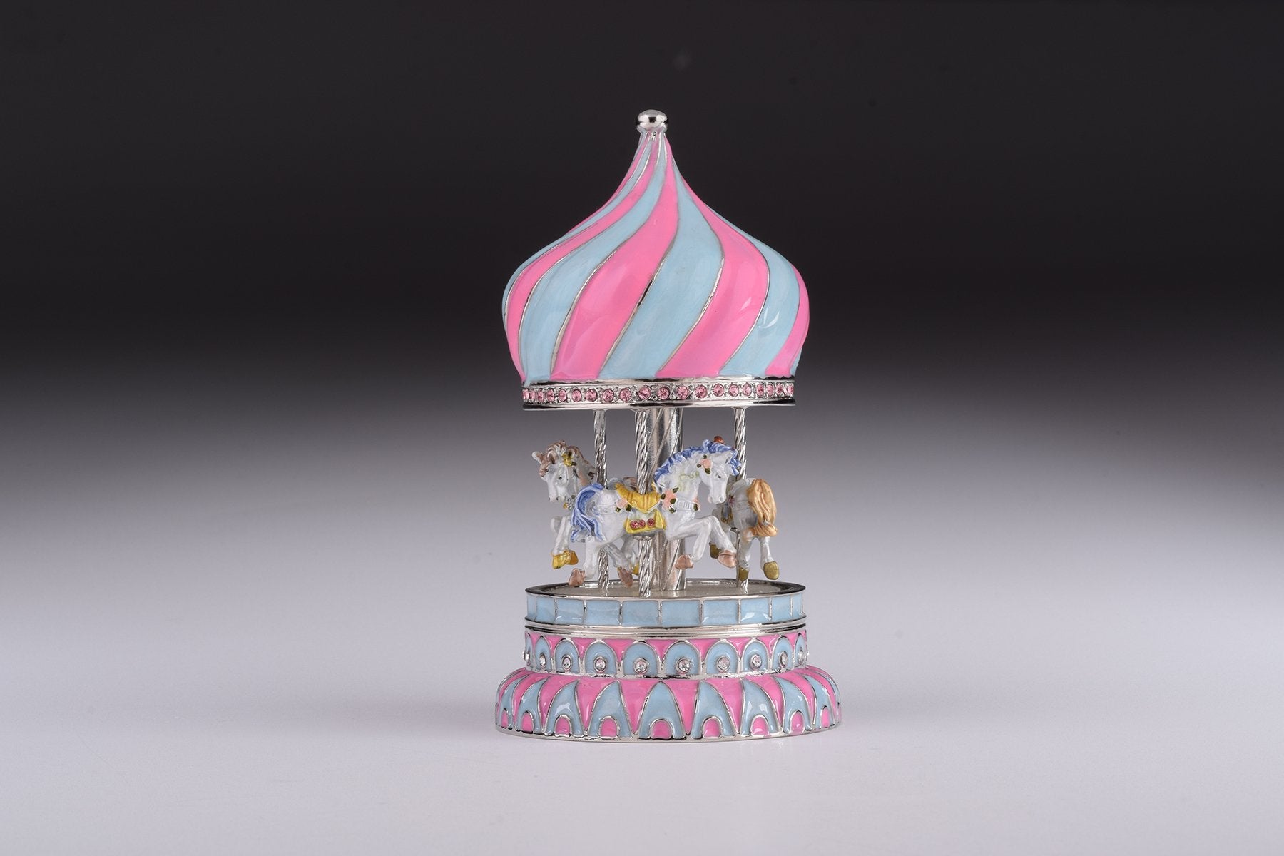 Pink Wind up Musical Carousel Carousel music box Keren Kopal