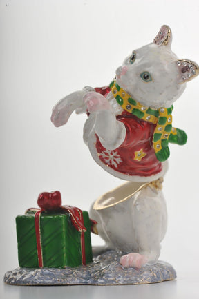Keren Kopal Christmas Cat with Presents  100.00