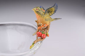 Keren Kopal Colorful Birds on Glass Plate  246.50
