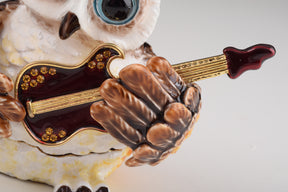 Brown Owl Playing Guitar Trinket Box