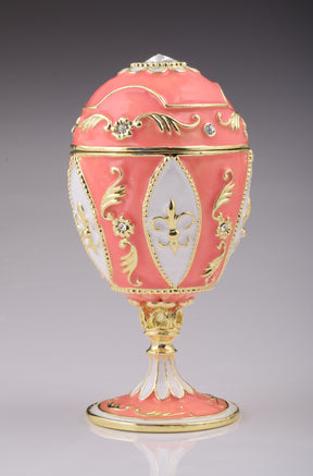 Pink Faberge Egg with Elephant Inside