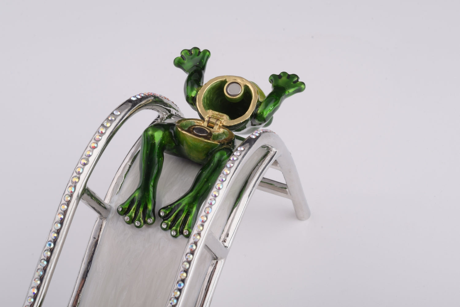 Two Frogs Riding Slide