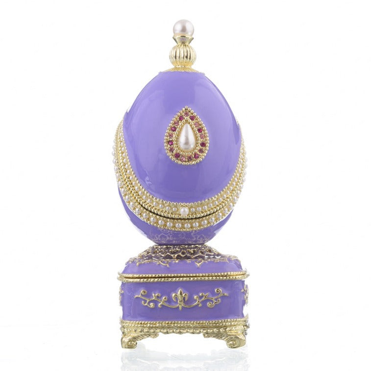Blaues Fabergé-Ei mit Perle