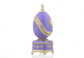 Blue Faberge Egg with Pearl