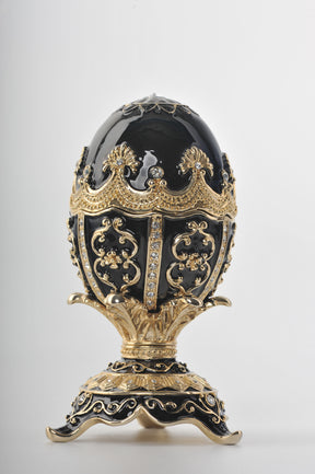 Black Faberge Egg with a Chicken Inside