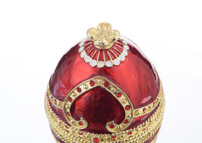 Red Faberge Egg with Heart Inside