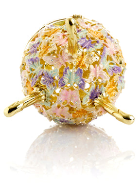 Golden Faberge Egg Decorated with Butterflies