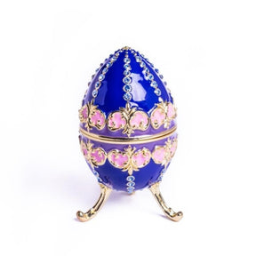 Blue Decorated Faberge Egg Easter Egg Keren Kopal
