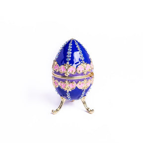 Blue Decorated Faberge Egg Easter Egg Keren Kopal