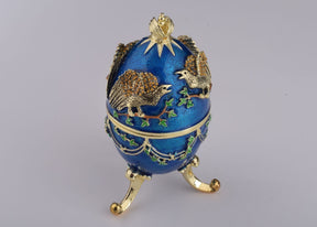 Blue Russian Egg with Eagles Music Playing Egg Easter Egg Keren Kopal