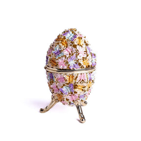 Golden Faberge Egg Decorated with Butterflies Easter Egg Keren Kopal
