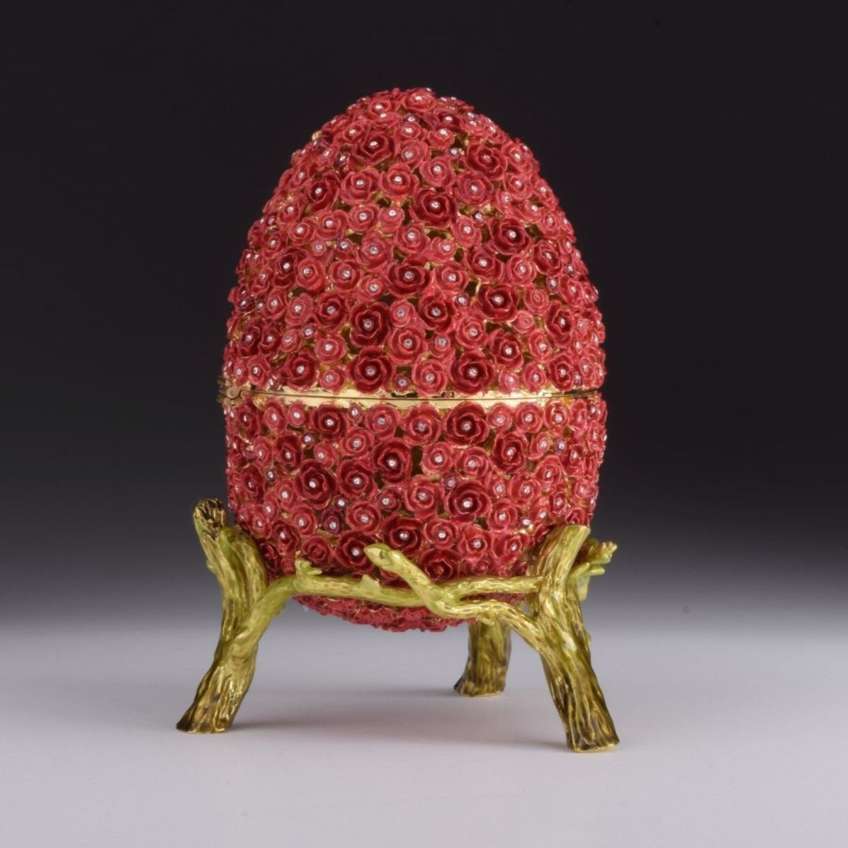 Red Flowers Faberge Egg Easter Egg Keren Kopal