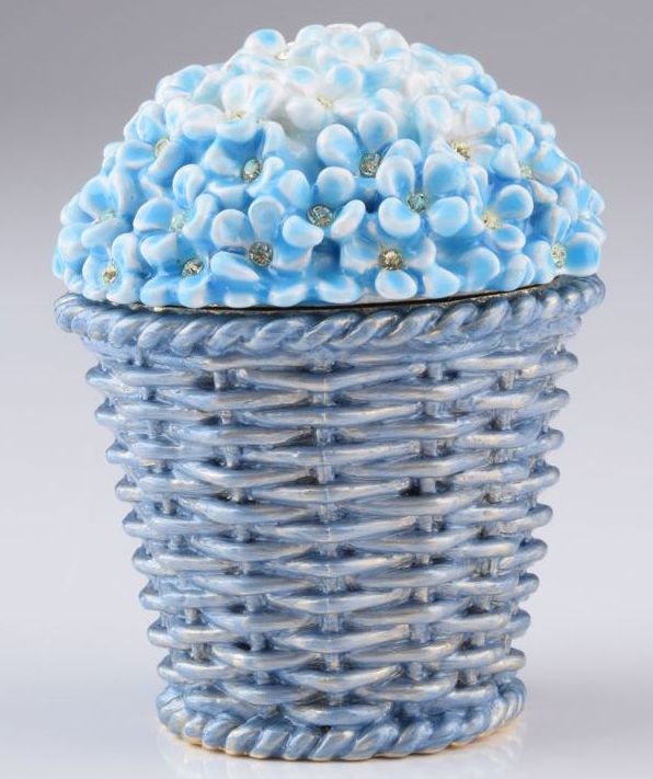 Blue Flowers in Basket