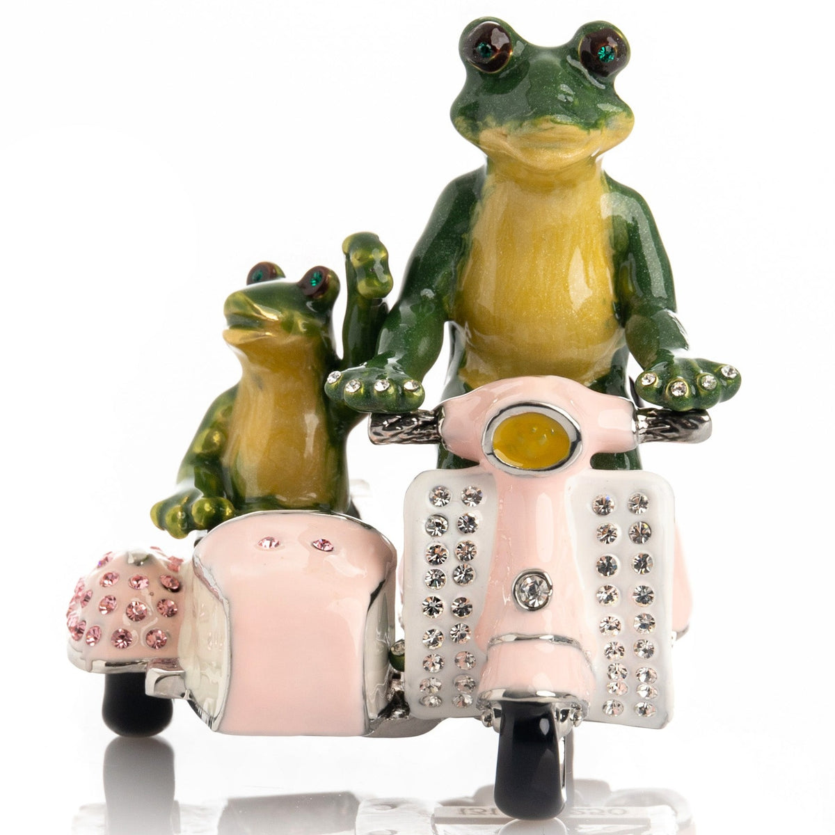 Frogs Riding Vespa with Sidecar