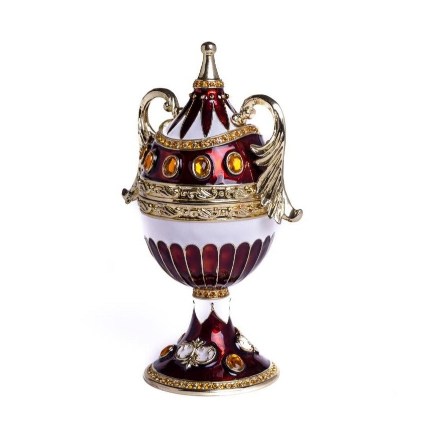 Brown Music Playing Faberge Egg with Wings Faberge Egg Keren Kopal