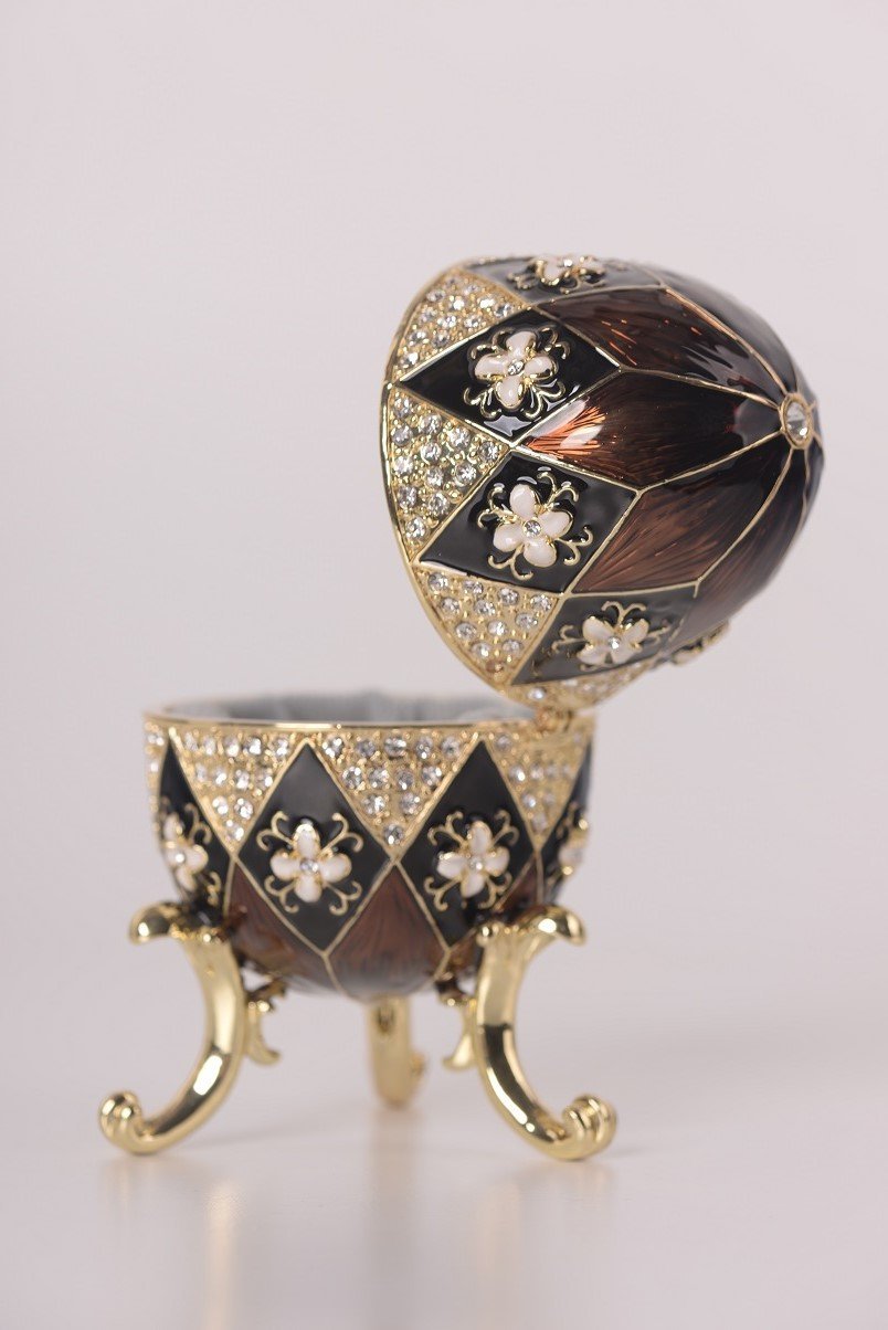 Faberge Style Egg Music Box Trinket Box  Keren Kopal