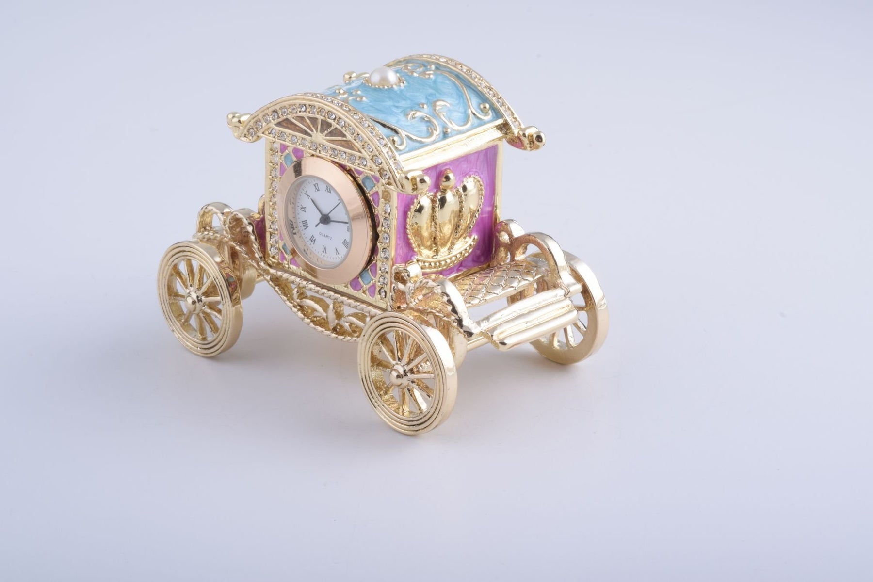 Keren Kopal Gold Carriage with a Clock  91.00