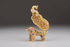Keren Kopal Gold Elephant with Colorful Flowers Trinket Box  114.00
