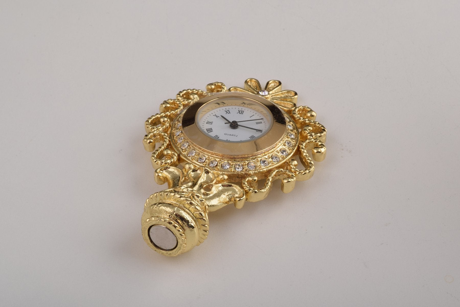 Keren Kopal Gold Faberge Egg with Clock Inside  119.00