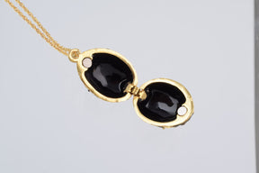 Keren Kopal Gold & Black Egg Pendant Necklace  39.00