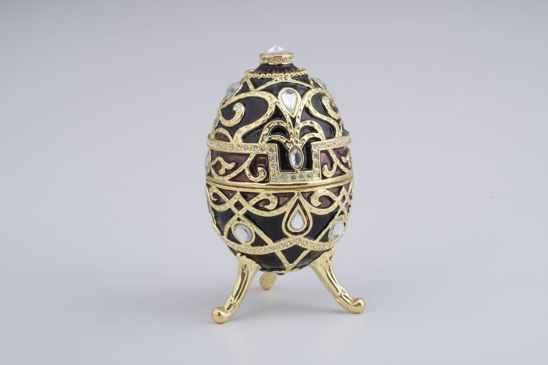 Keren Kopal Gold & Black Faberge Style Egg  94.50
