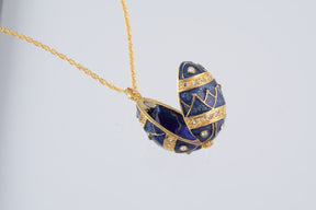 Keren Kopal Gold & Blue Egg Pendant Necklace  39.00