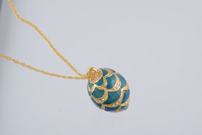 Keren Kopal Gold & Light Blue Egg Pendant Necklace  39.00