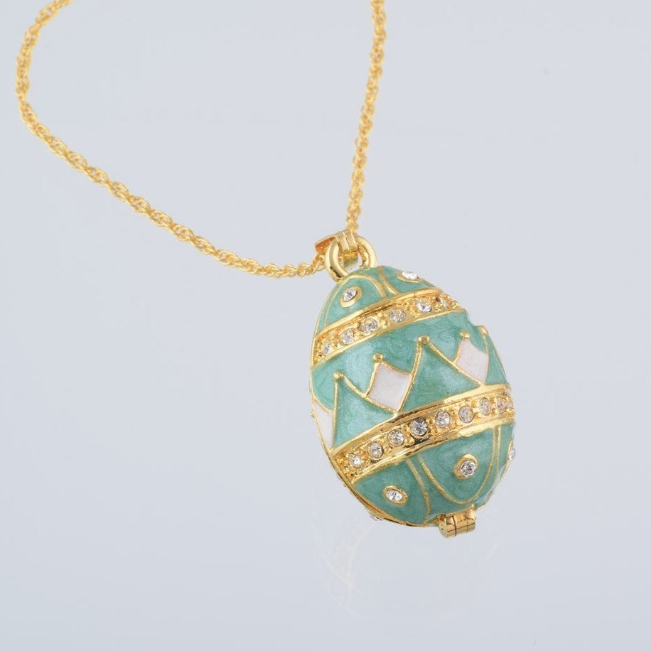 Keren Kopal Gold & Light Green Egg Pendant Necklace  39.00