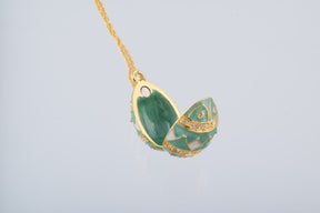Keren Kopal Gold & Light Green Egg Pendant Necklace  39.00