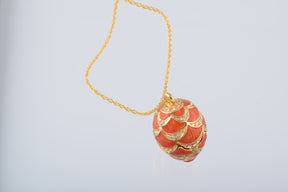 Keren Kopal Gold & Red Egg Pendant Necklace  39.00