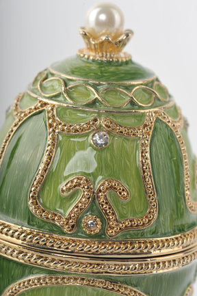 Keren Kopal Green Faberge Egg with Animals Inside  104.00