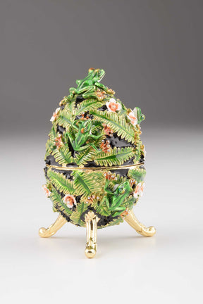 Keren Kopal Green Faberge Egg with Frogs  114.00