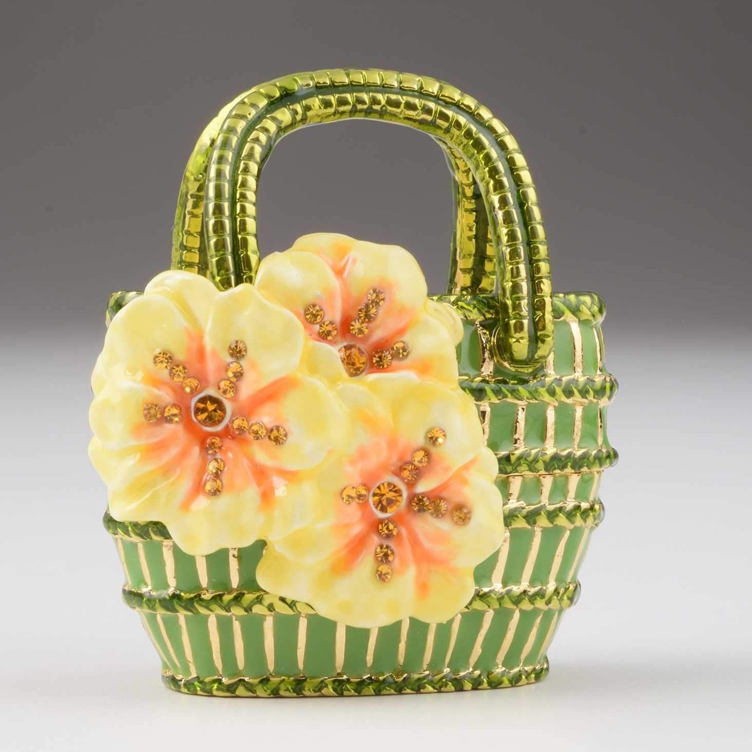 Keren Kopal Green Handbag with Yellow Flowers  49.00