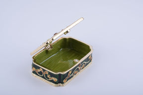 Green Vintage Style Trinket Box  Keren Kopal