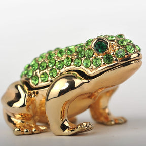 Keren Kopal Green and Gold Sitting Toad  35.00