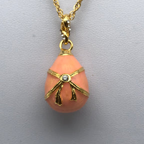 Pink Egg Pendant Necklace