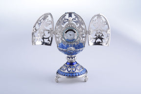 Silver & Blue Faberge Egg