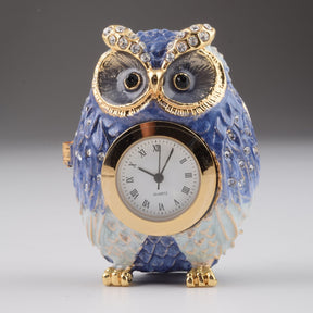 Blue Owl with Clock